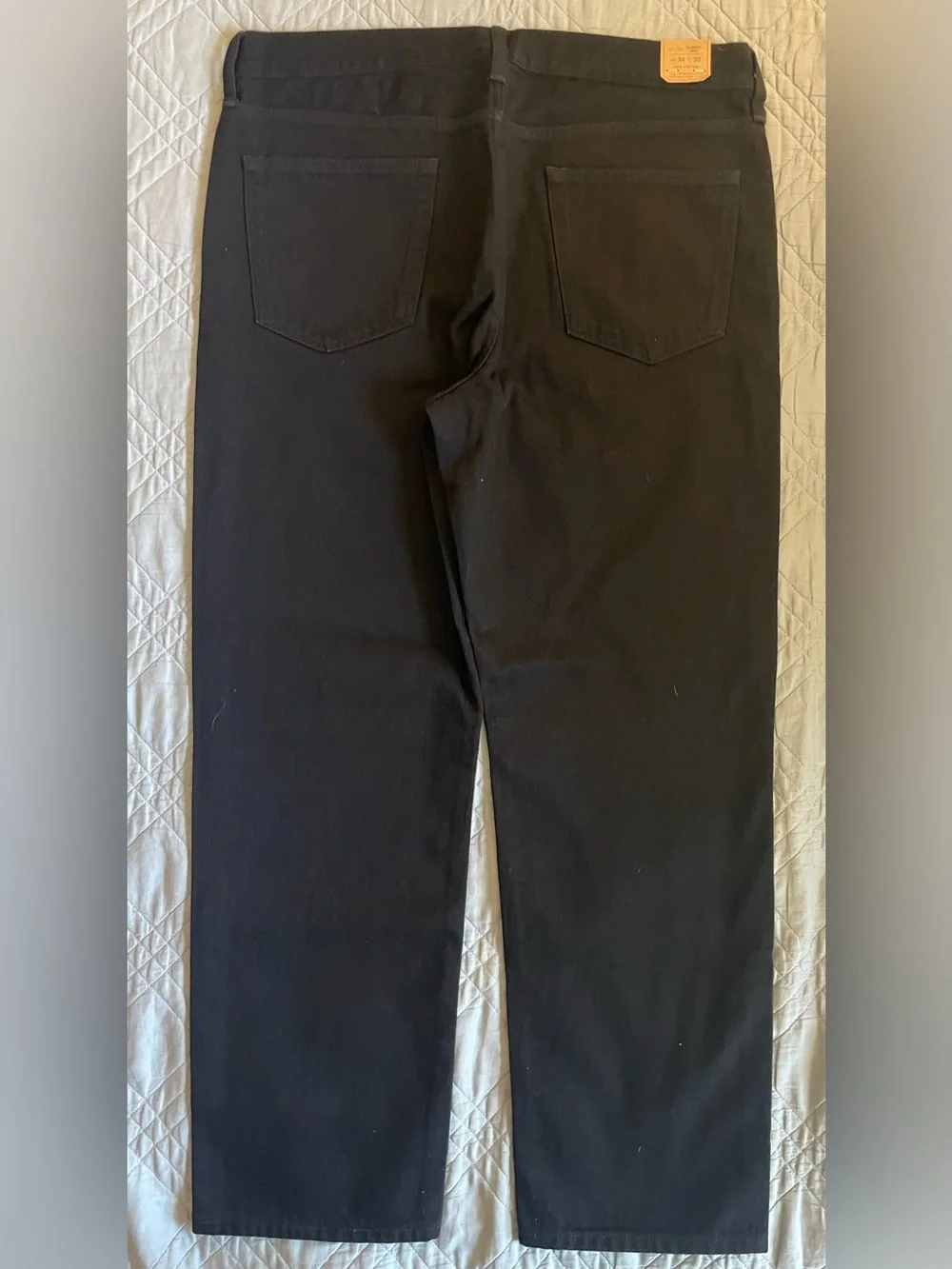 J. Crew Classic Straight jean in black rinse Size 34/30 NWT $168 CC325
